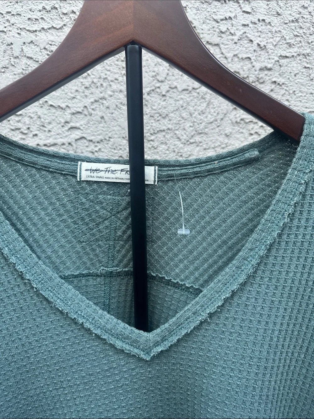 Free People Gem Coraline Oversized V-Neck Sweater - green color